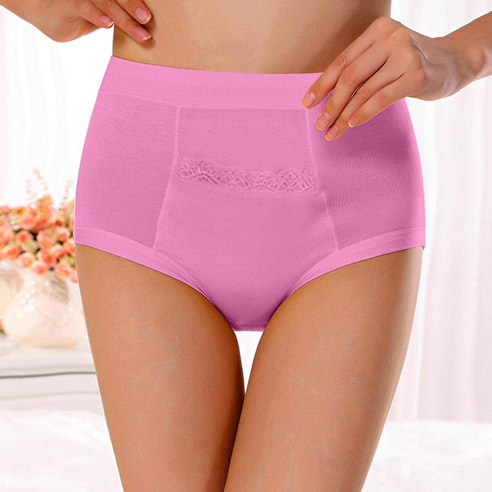 thumbnail image 2 of Braguitas menstruales de cintura alta y antiescapadas para mujer - Ropa interior fisiológica con bolsillo elástico, 2 of 5